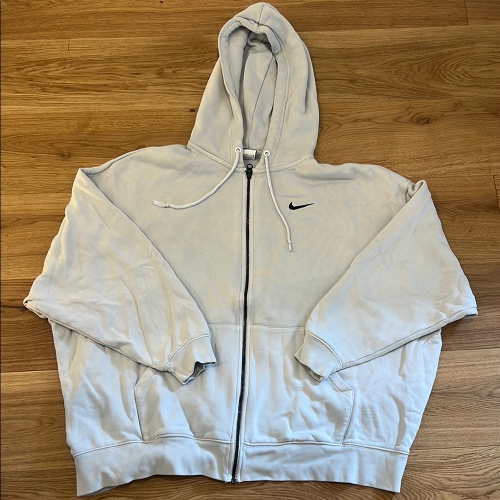 Nike Off-White Zip-Up Hoodie - Oversized!